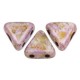 Les perles par Puca® Kheops beads Opaque mix rose/gold ceramic look 03000/15695